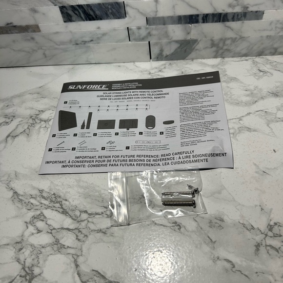 SunForce 15 LED Bulbs Solar String Light w/remote - Picture 6 of 8